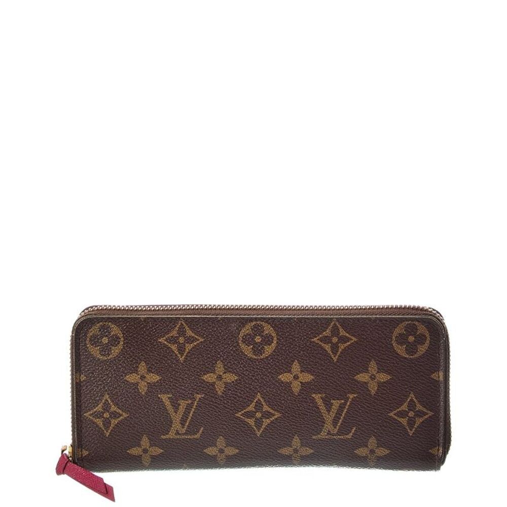 Louis Vuitton Brown Monogram Coated Canvas Clemence Wallet (Authentic